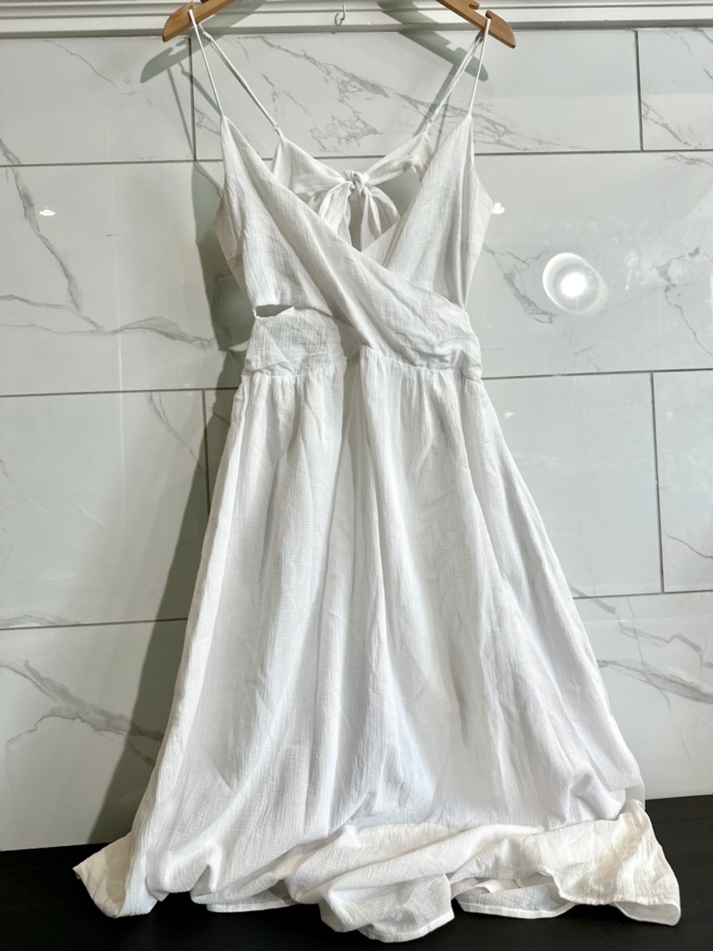 H&M Tie Back Wrap Style Maxi Dress Gauze